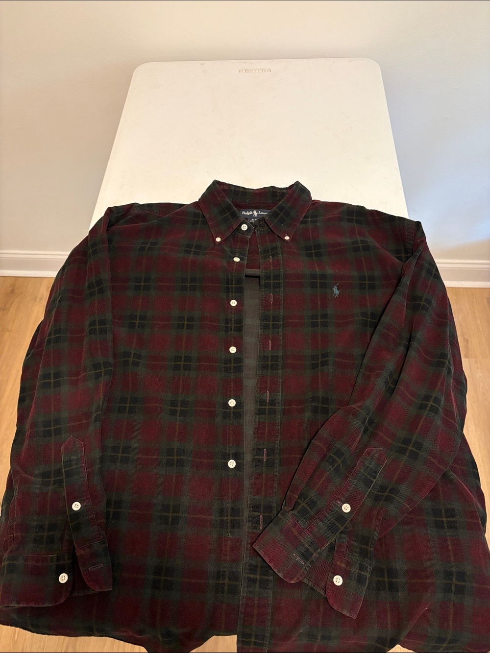 Rare and VTG, Blaire by Ralph Lauren Men’s Red & Green Plaid Button-Down Shirt